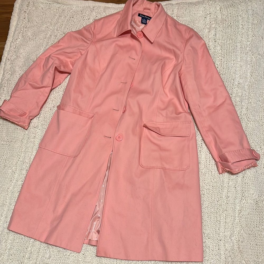 Pale pink trench coat